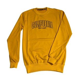 Mustard Yellow California New Season Crewneck Sweater